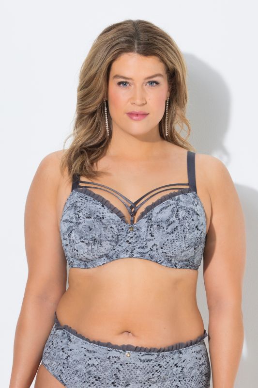 Strappy Animal Print Underwire Bra