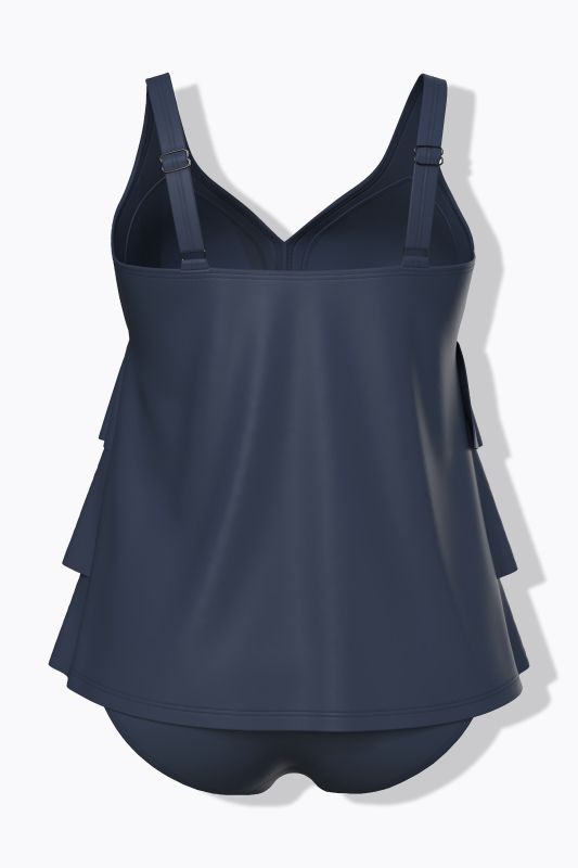 Flounce Panel Tankini Set