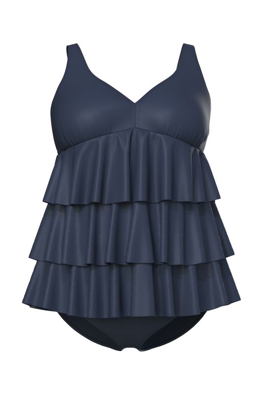 Flounce Panel Tankini Set