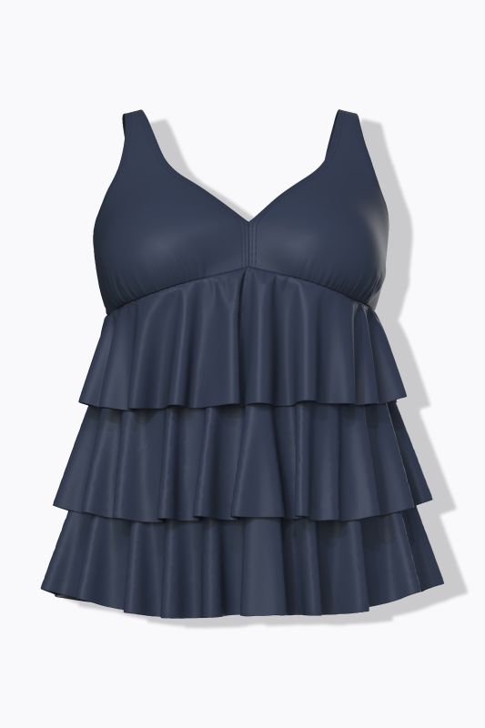 Flounce Panel Tankini Set