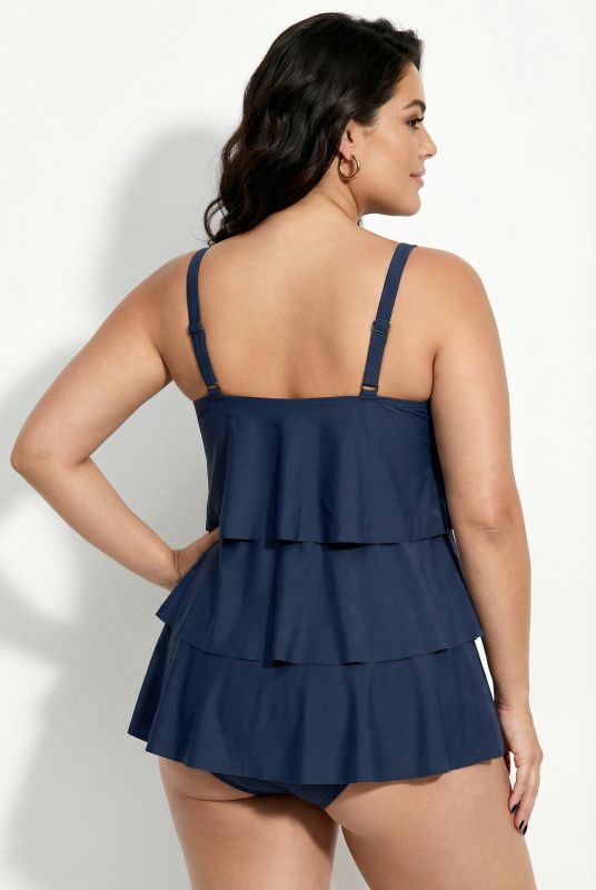 Flounce Panel Tankini Set