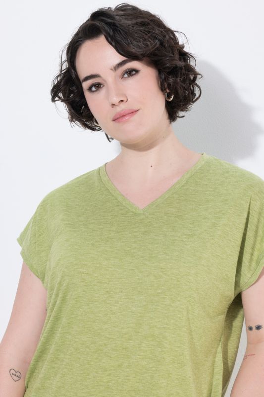Heathered Cap Sleeve Tee