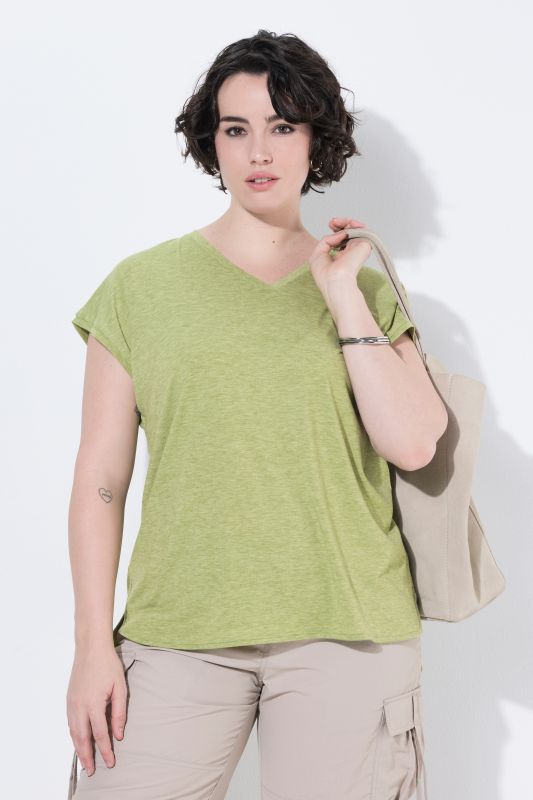 Heathered Cap Sleeve Tee