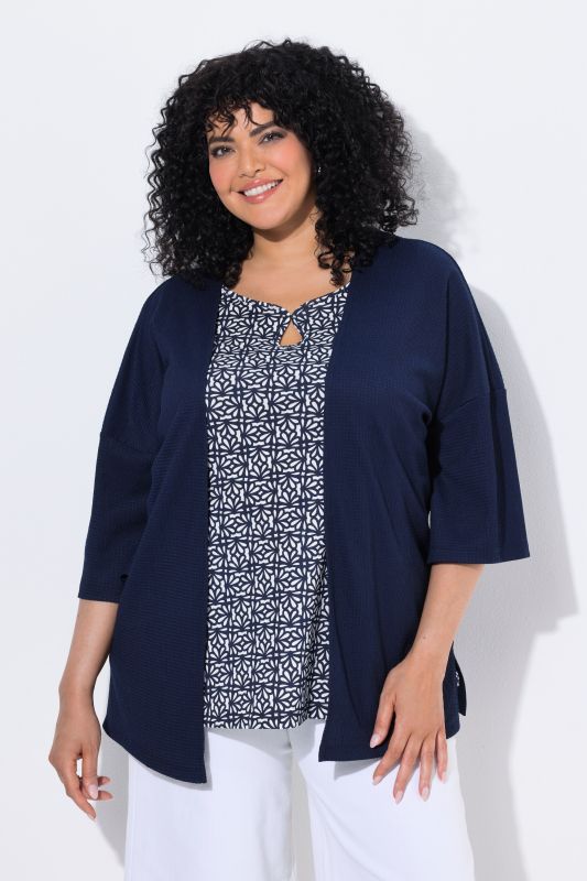 Open Shape 3/4 Sleeve Jacket