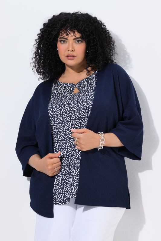 Open Shape 3/4 Sleeve Jacket