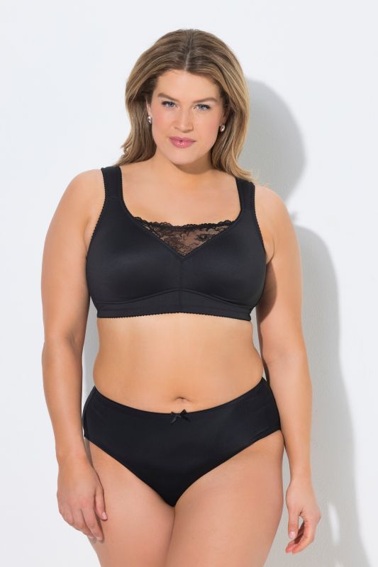 Lace Panel Microfiber Bralette