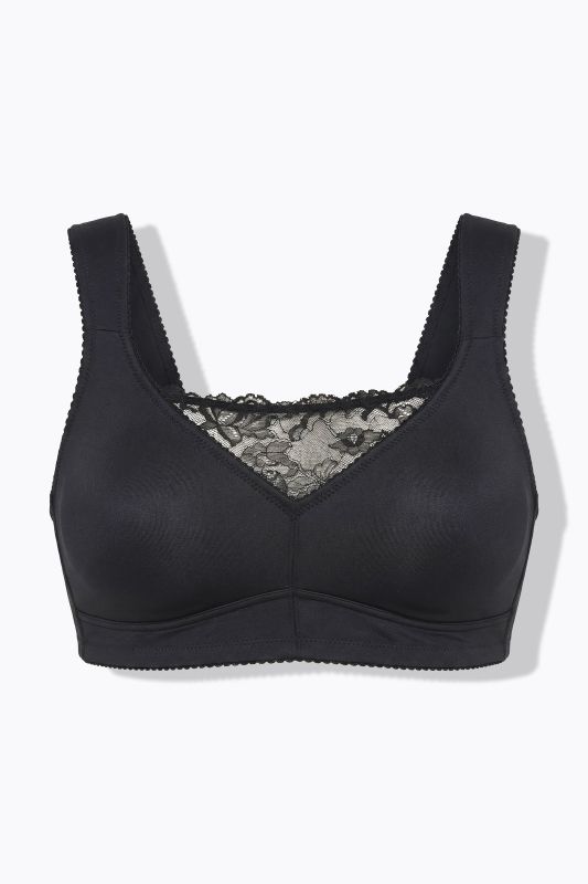 Lace Panel Microfiber Bralette