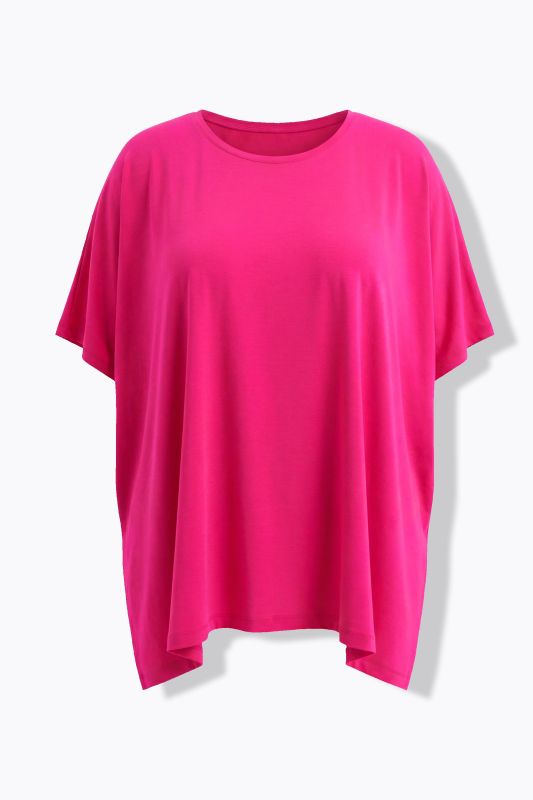 Pointed Hem Oversized Tee