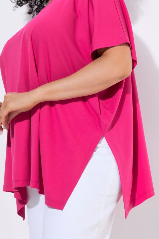 Pointed Hem Oversized Tee