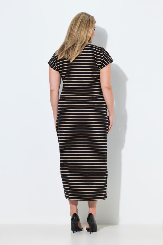 Striped Ribbon Tie Jersey Dress