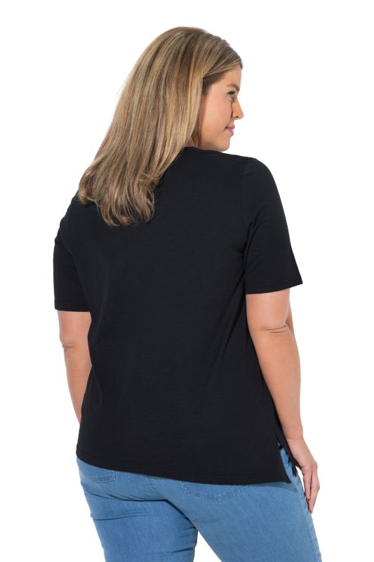 Eco Cotton Flower Embroidery Short Sleeve Tee
