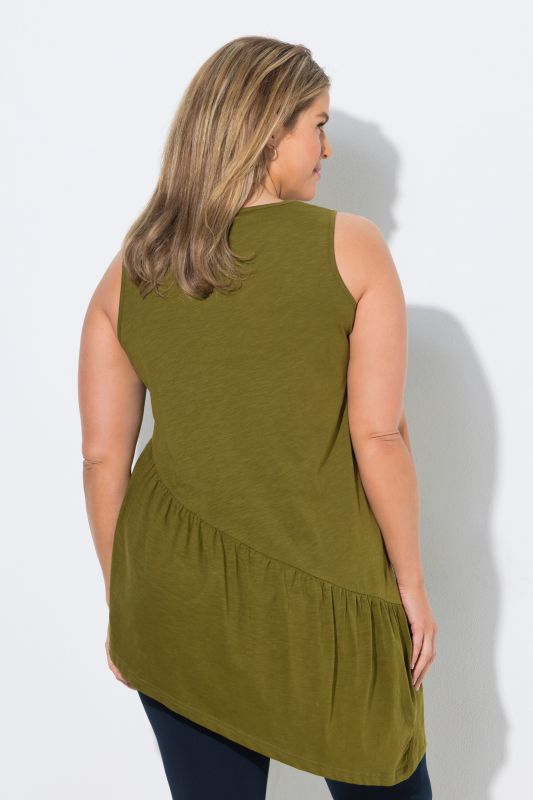 Eco Cotton Asymmetric Flounce Tank