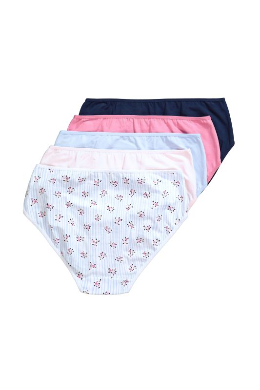 6 Pack of Panties- Floral Stripe