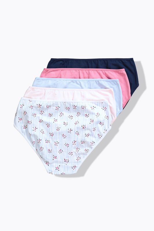 6 Pack of Panties- Floral Stripe