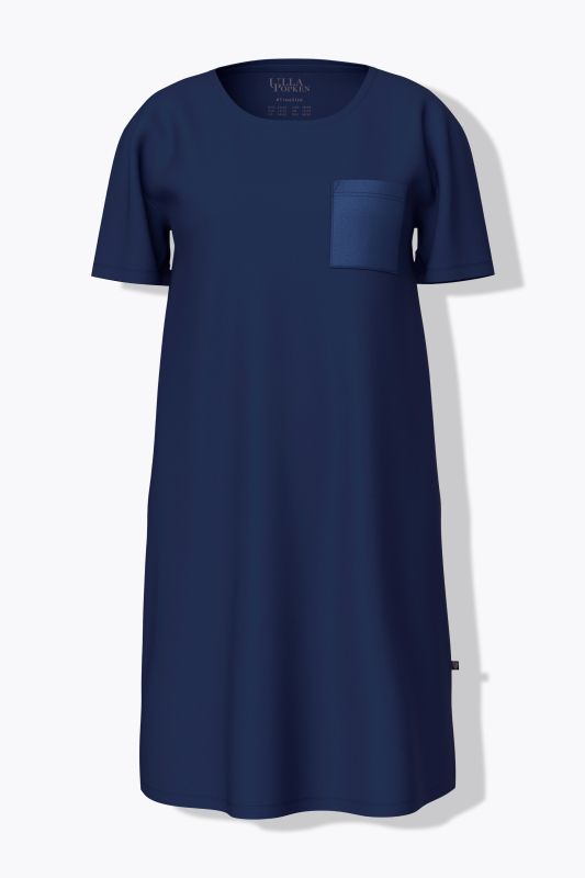Satin Pocket Short Sleeve Nightgown