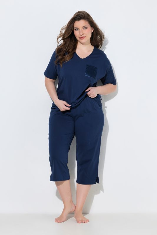 Satin Pocket Shortie Pajama Set