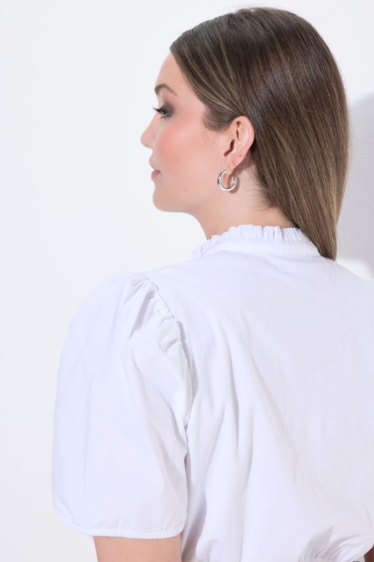 Velvet Ribbon Short Sleeve Dirndl Blouse