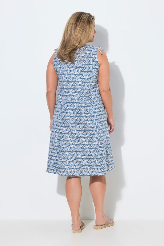 Eco Cotton Geometric Print Sleeveless Dress
