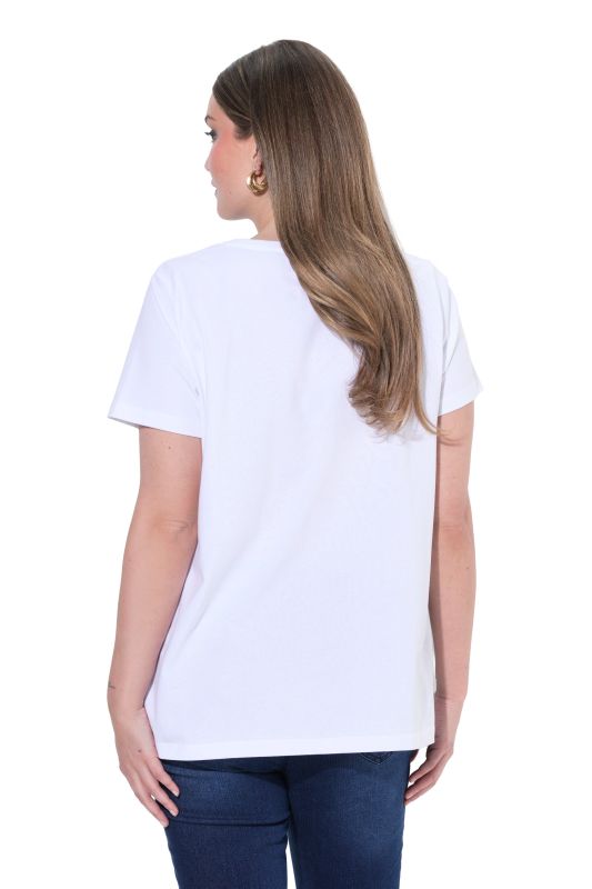 Textured Tonal Heart Motif Short Sleeve Tee
