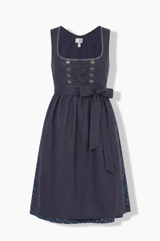 Linen Blend Floral Dirndl