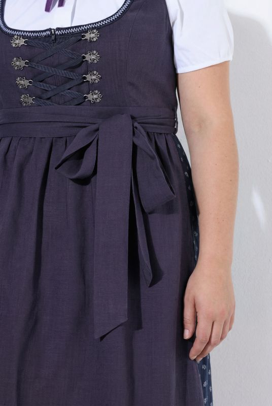 Linen Blend Floral Dirndl