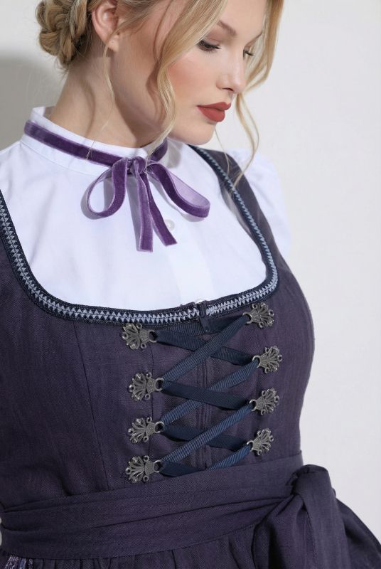 Linen Blend Floral Dirndl