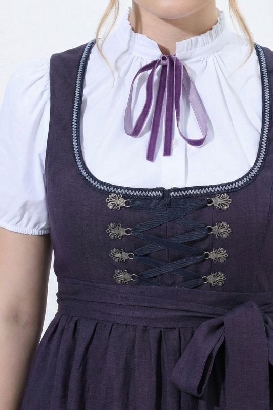 Linen Blend Floral Dirndl