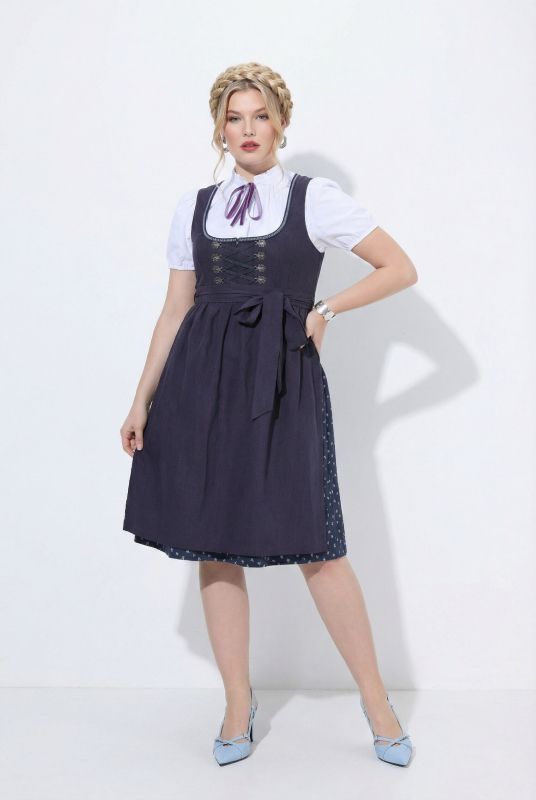 Linen Blend Floral Dirndl