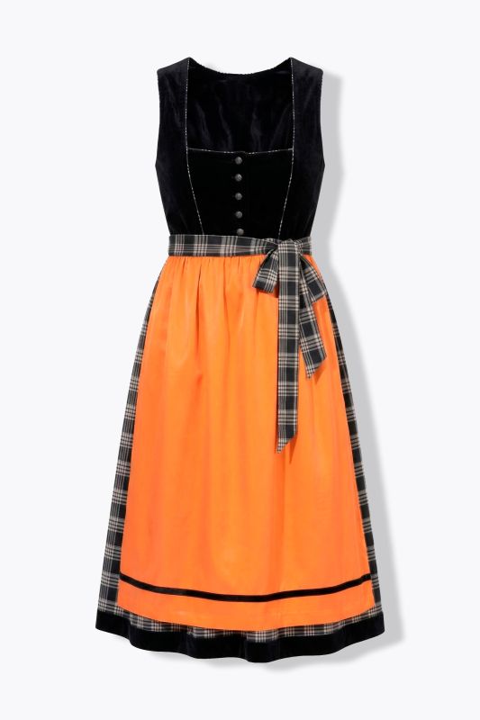 Color Pop Plaid Velvet Dirndl