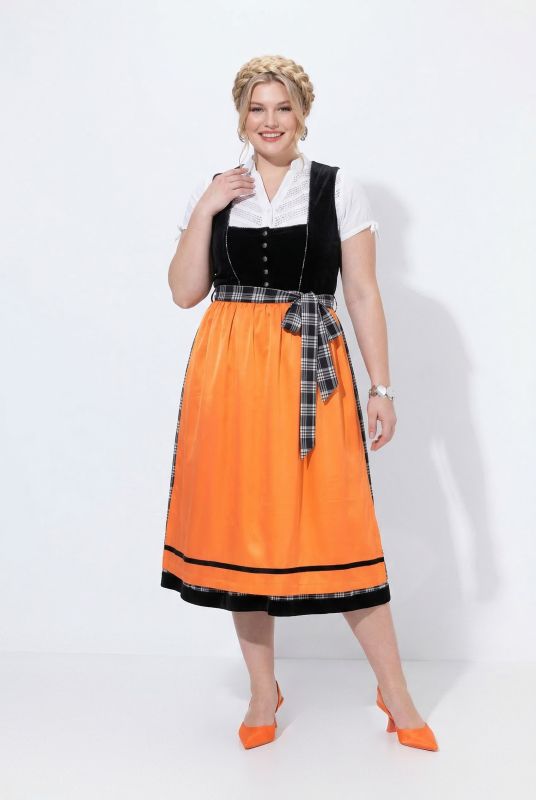 Color Pop Plaid Velvet Dirndl