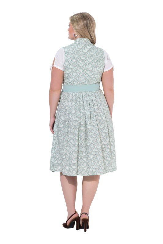Goblet Collar Allover Printed Dirndl