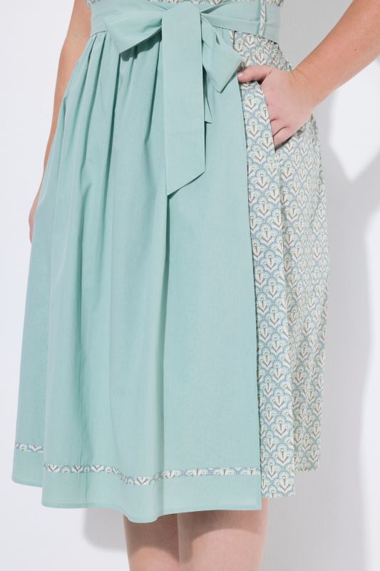 Goblet Collar Allover Printed Dirndl