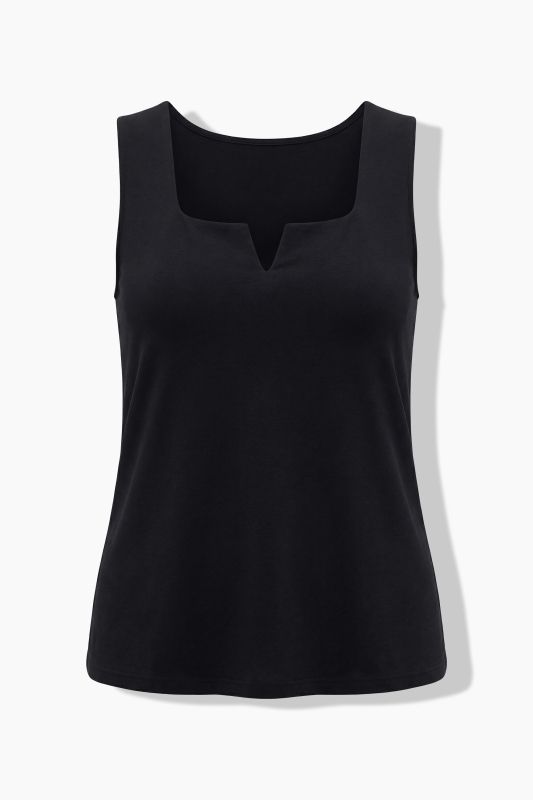 Square Notch Neck Stretch-Fit Tank