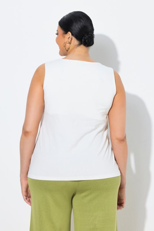 Square Notch Neck Stretch-Fit Tank