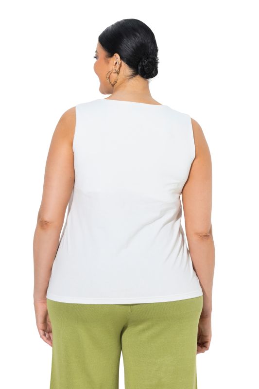 Square Notch Neck Stretch-Fit Tank