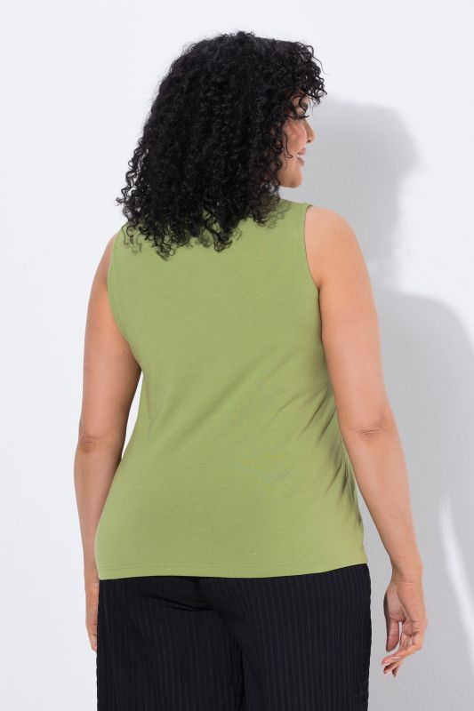 Square Notch Neck Stretch-Fit Tank