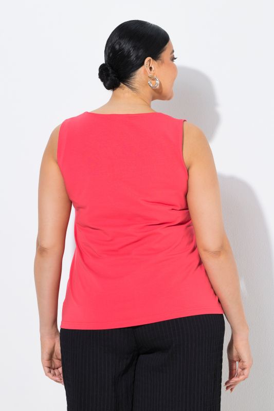 Square Notch Neck Stretch-Fit Tank
