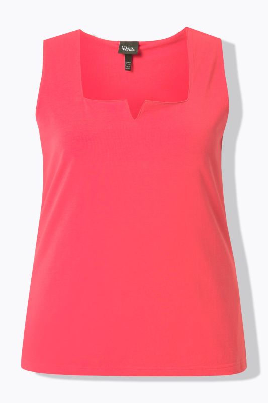 Square Notch Neck Stretch-Fit Tank