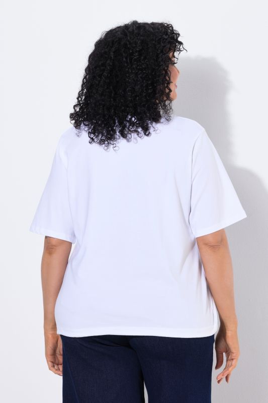 Floral Modern View Drawstring Hem Graphic Tee