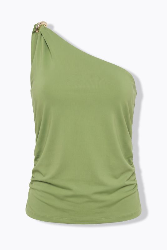 One Shoulder Ruched Blouse