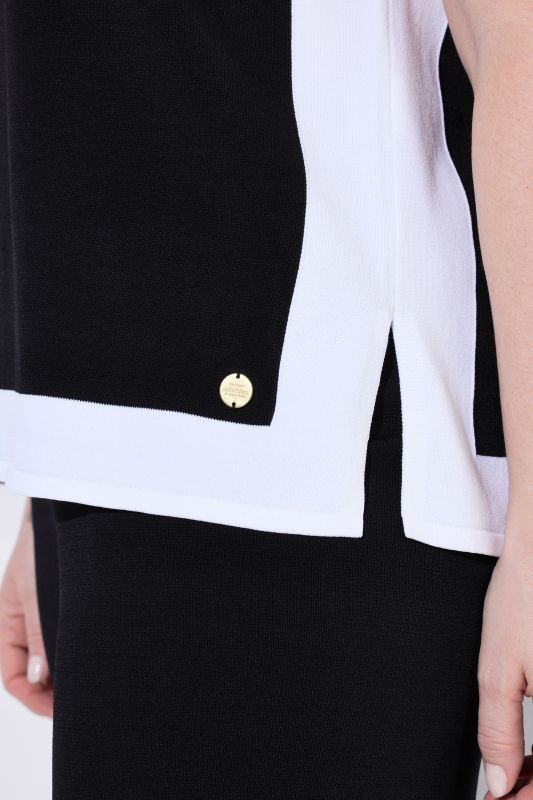 Colorblock Short Sleeve Sweater