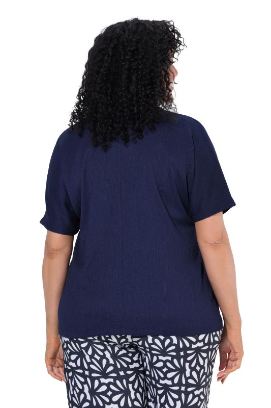 Polo Collar Short Sleeve T-Shirt Blouse