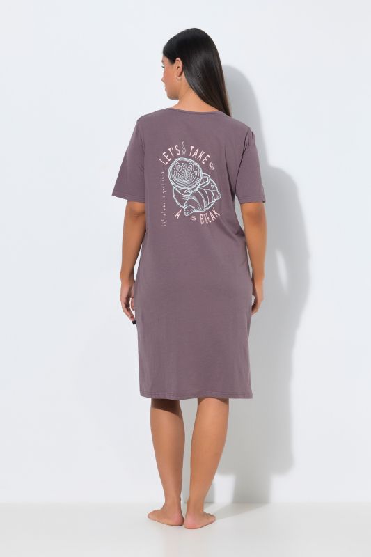Coffee Time Short Sleeve Nightgown
