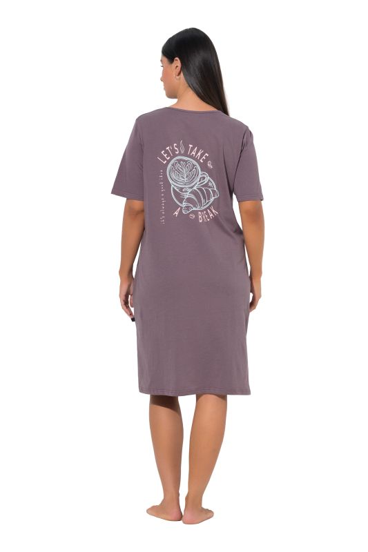 Coffee Time Short Sleeve Nightgown