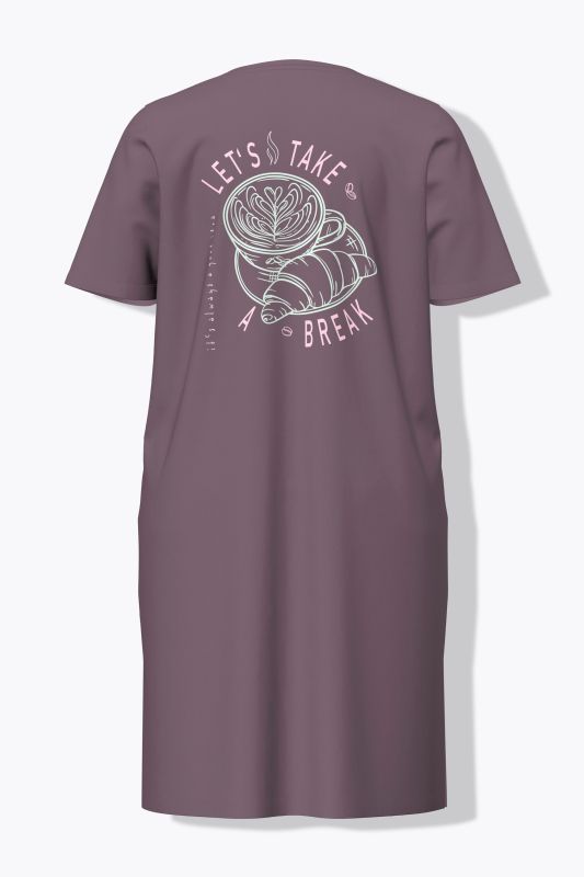 Coffee Time Short Sleeve Nightgown