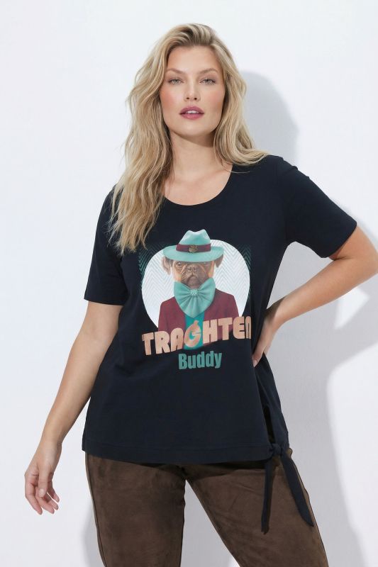 Trachten Buddy Knot Hem Graphic Tee