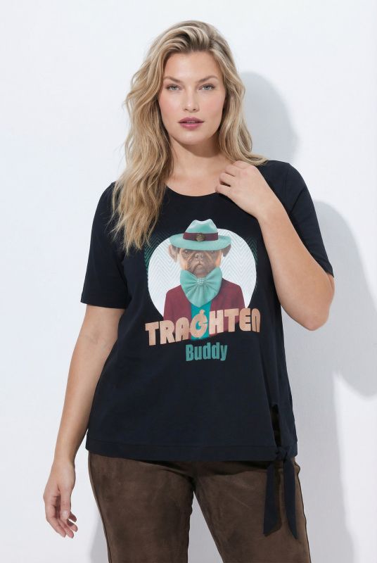 Trachten Buddy Knot Hem Graphic Tee