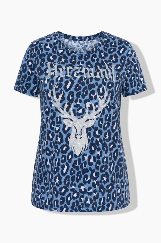 Leopard Print Deer Graphic Tee