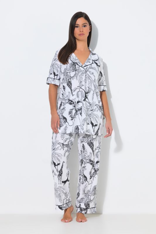 Safari Print Modal Blend Pajama Set