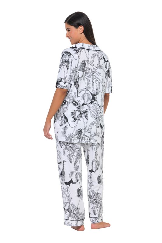 Safari Print Modal Blend Pajama Set